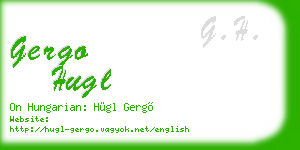 gergo hugl business card